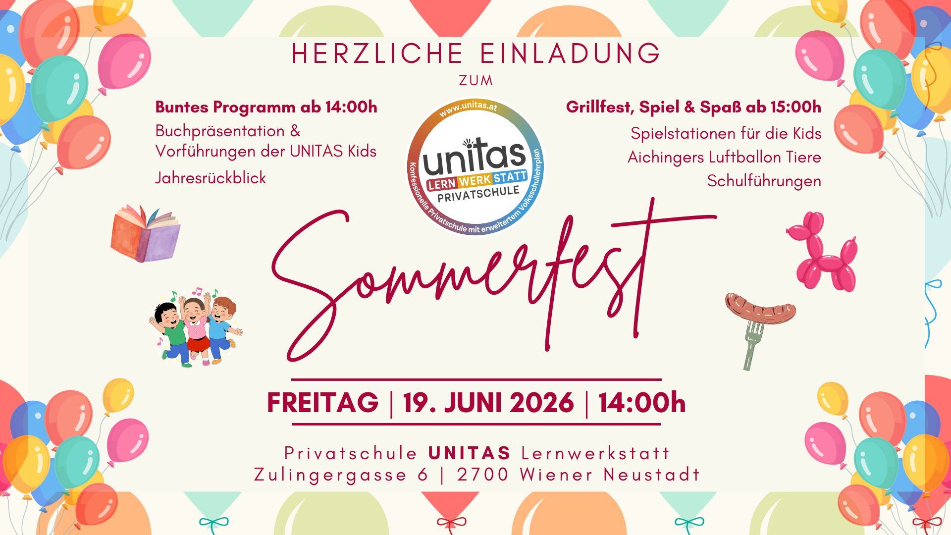 UNITAS Sommerfest am 19.06.2026 UNITAS Sommerfest am 19.06.2026